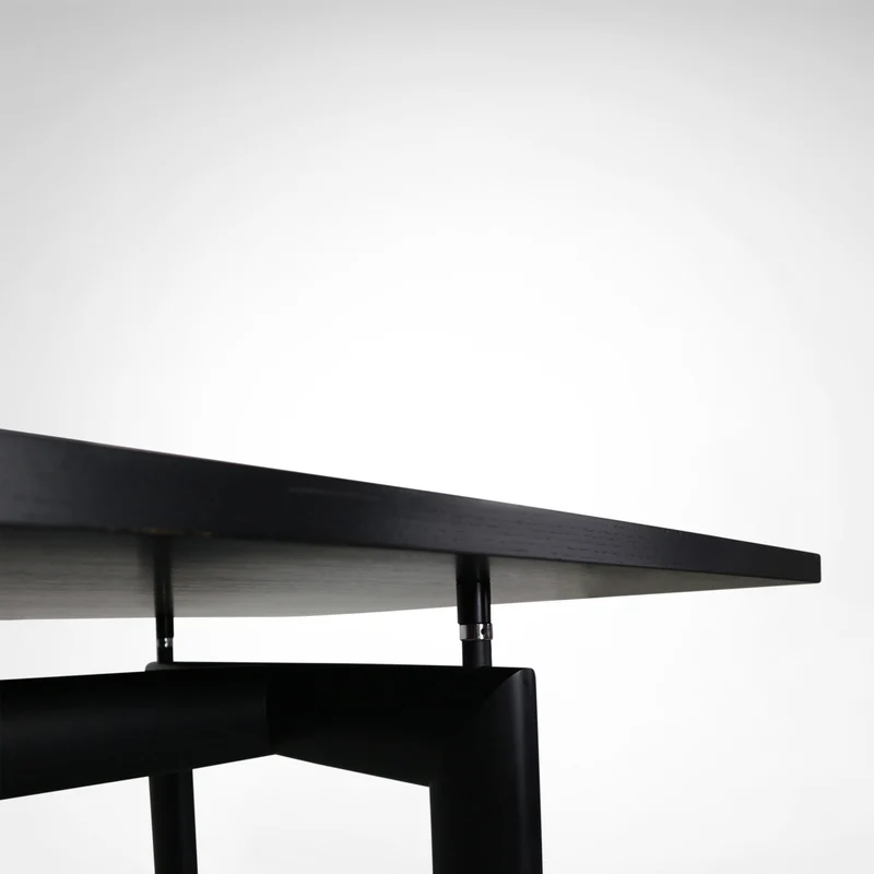 Early LC6 Steel and Wood Dining Table by Le Corbusier for Cassina, 1980s