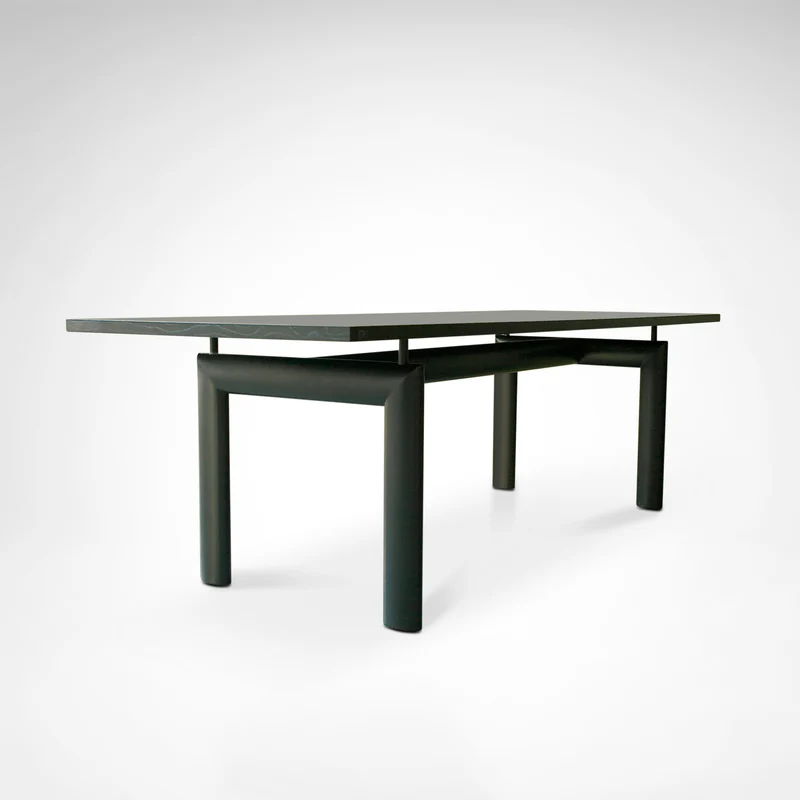 Early LC6 Steel and Wood Dining Table by Le Corbusier for Cassina, 1980s