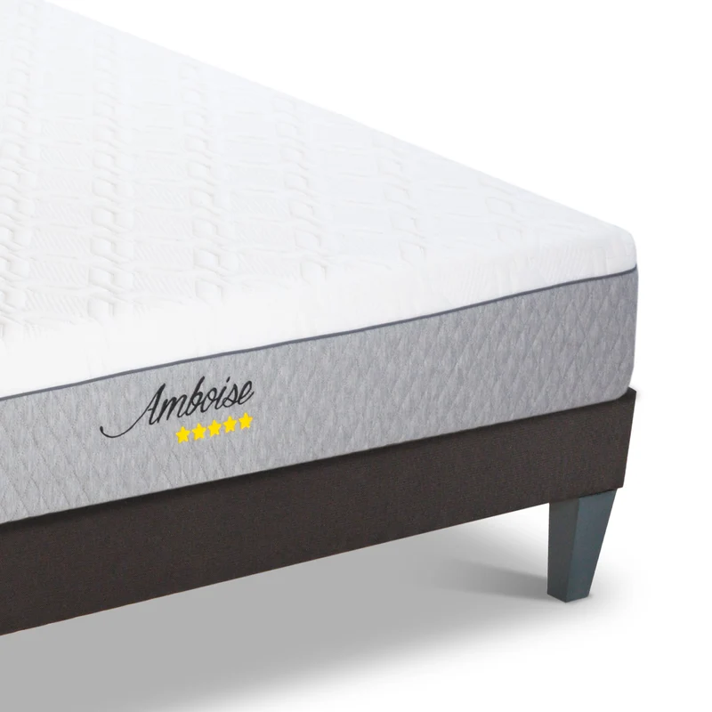 Pack Amboise - Matelas + Sommier + Accessoires - La chambre équipée en une fois - 24 cm d'épaisseur