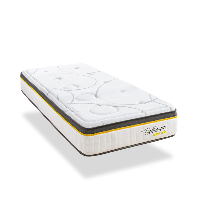 Pack prêt à dormir Bellecour 3.0 - Matelas + Sommier + Couette, oreillers, protège-matelas - 30 cm d'épaisseur