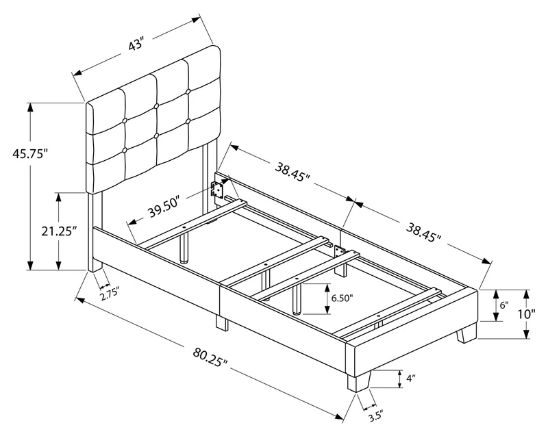 LYNX™ – UPHOLSTERED SINGLE BED – I-5801T