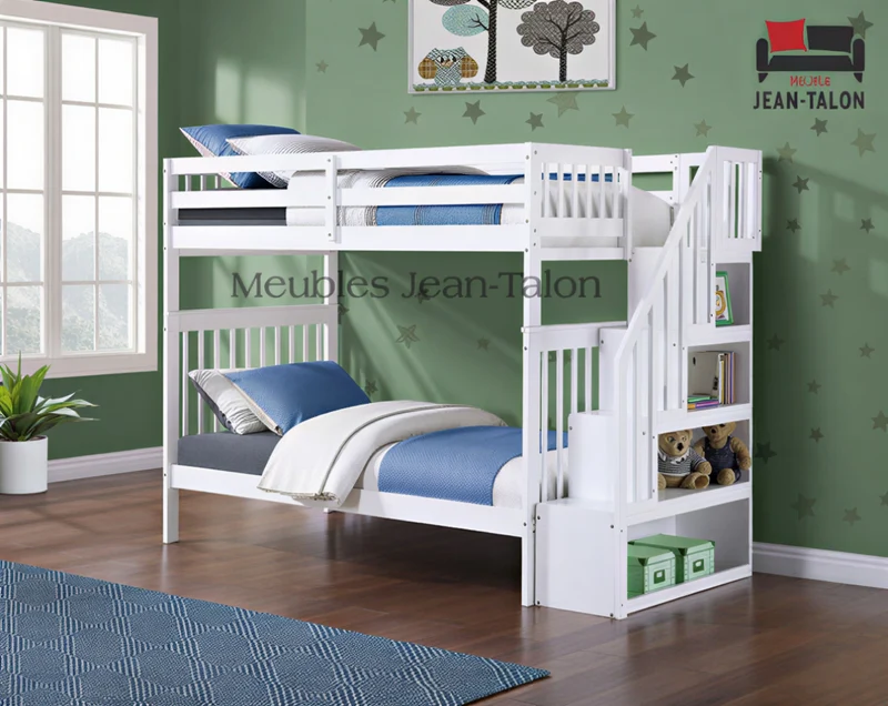 EVEREST WOOD™ – SINGLE OVER SINGLE STAIRCASE BUNK BED – B-1845