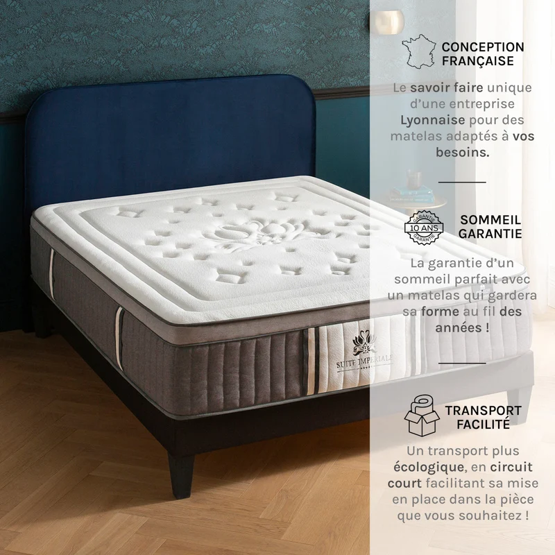 Matelas Suite Impériale - Ressorts - Accueil mousse douce - 35 cm d'épaisseur