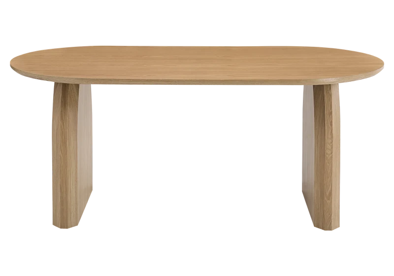 Ensemble table à manger ovale chêne et 4 chaises - Nael