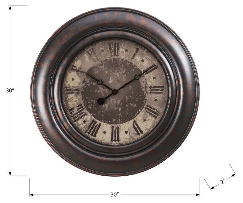 RUSTIQUE NOIR™ WALL CLOCK – I 9027