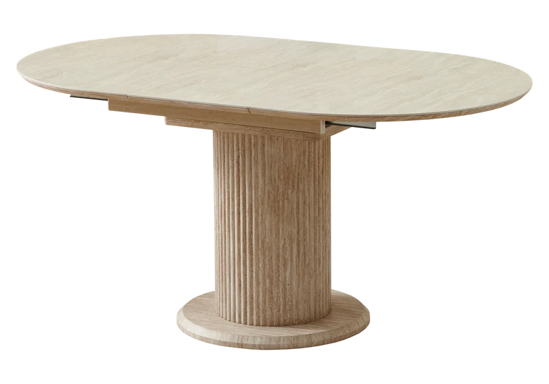 Table à manger extensible céramique travertin - Leon