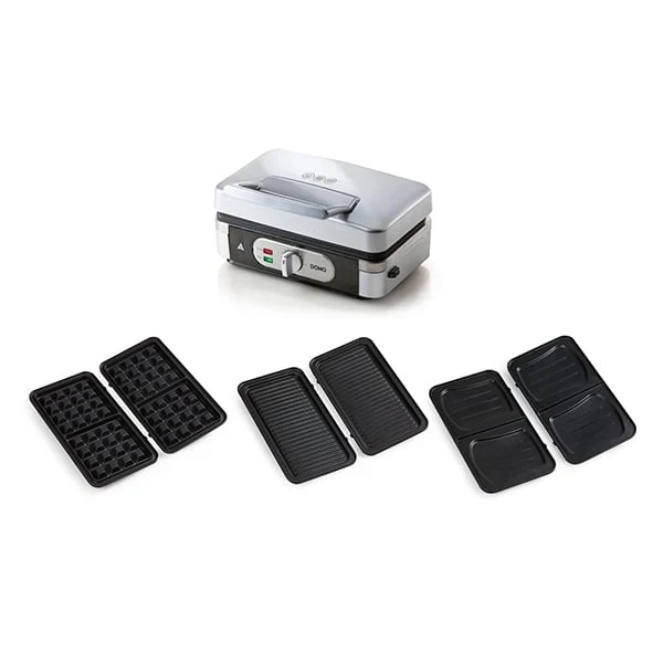Appareil 3 en 1 grill, gaufrier et croque-monsieur 30 cm 1000 W DO9136C Domo