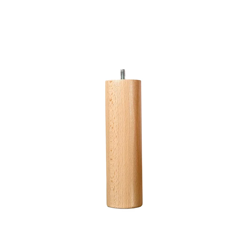 Pied de lit cylindrique en bois