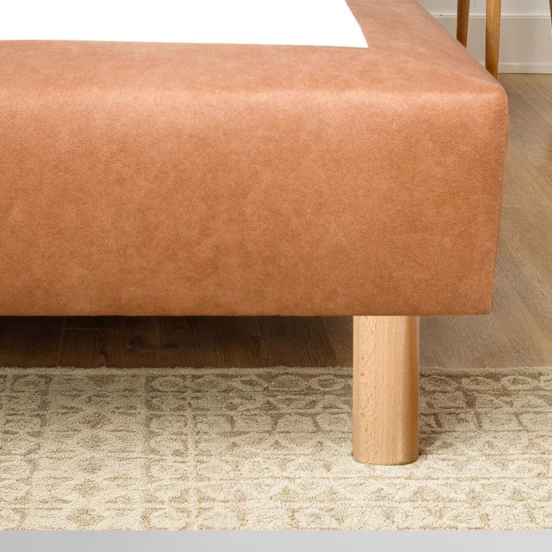 Pied de lit cylindrique en bois