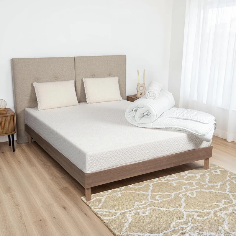 Pack Rêverie - Couette + Oreillers + Protège-matelas - Le lit habillé en une fois
