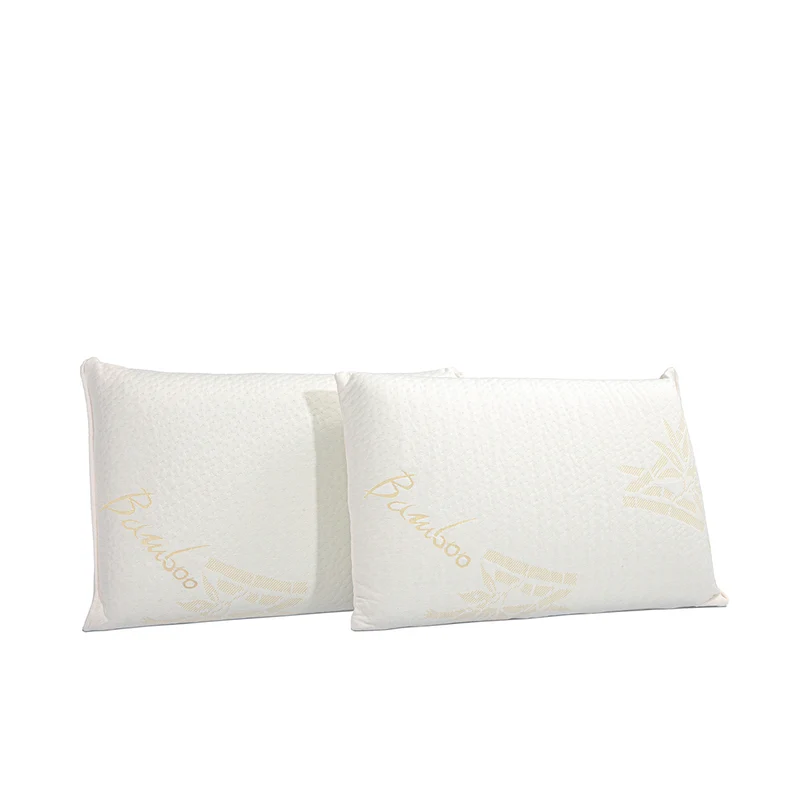 Oreiller ergonomique Bamboo - Mémoire de forme - Soulage les cervicales - Housse bambou anti-acariens - 13 cm d'épaisseur