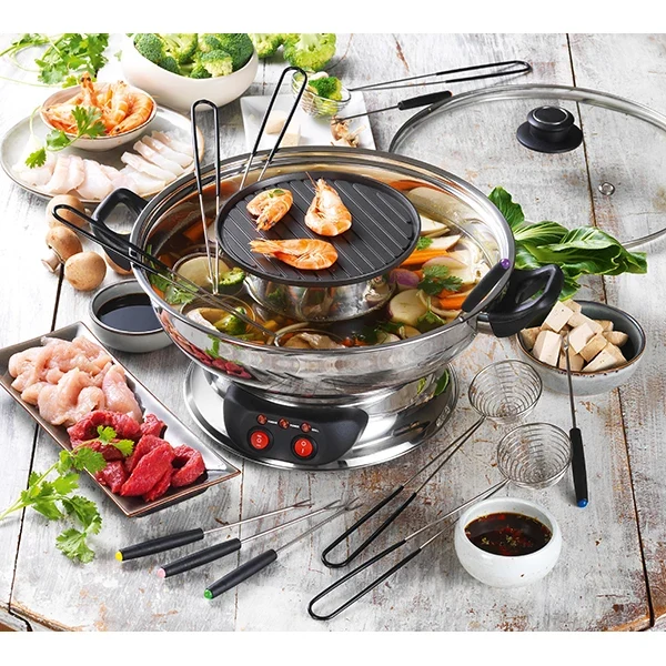 Appareil à fondue asiatique 1950 W KCP.FOND-ASIA Kitchen Chef Professional