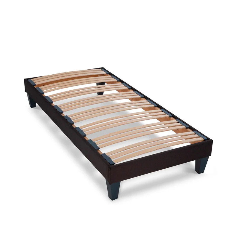 Sommier à lattes Tissu gris anthracite VICTOIRE
