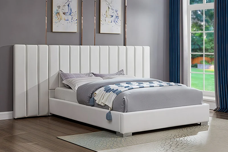 VALERION GRAND™ – EXTENDED PANEL VELVET PLATFORM BED – T2379