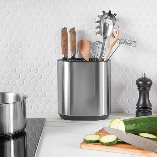 Bloc couteaux porte-ustensiles en inox Mathon