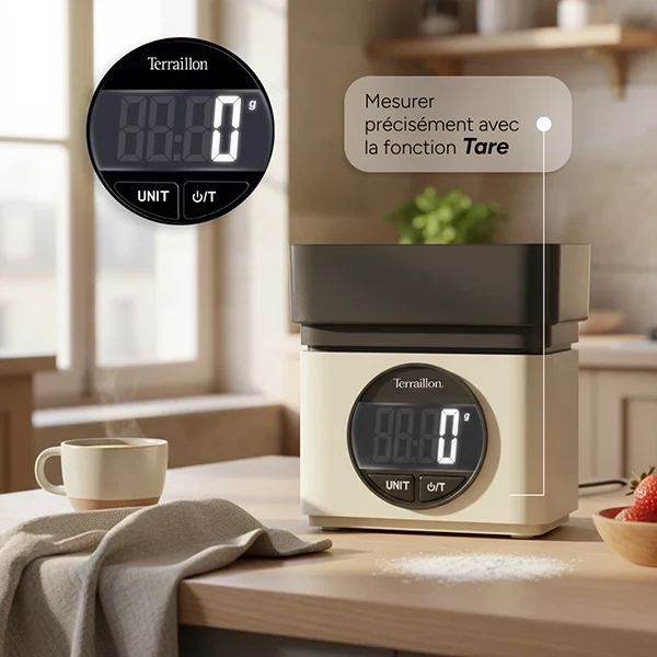 Balance électronique BA22 mythique crème 5 kg Terraillon