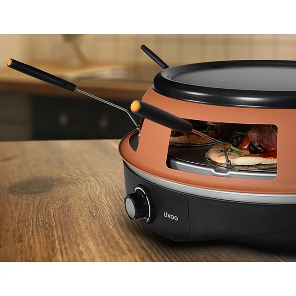 Appareil à pizza pour 6 personnes 1200W DOC304 Livoo