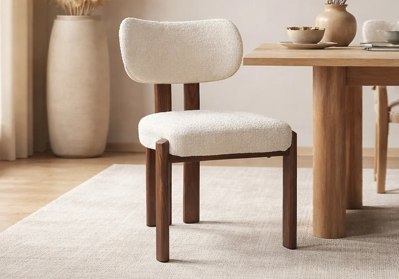 Ensemble table noyer et 4 chaises Japandi - Akira