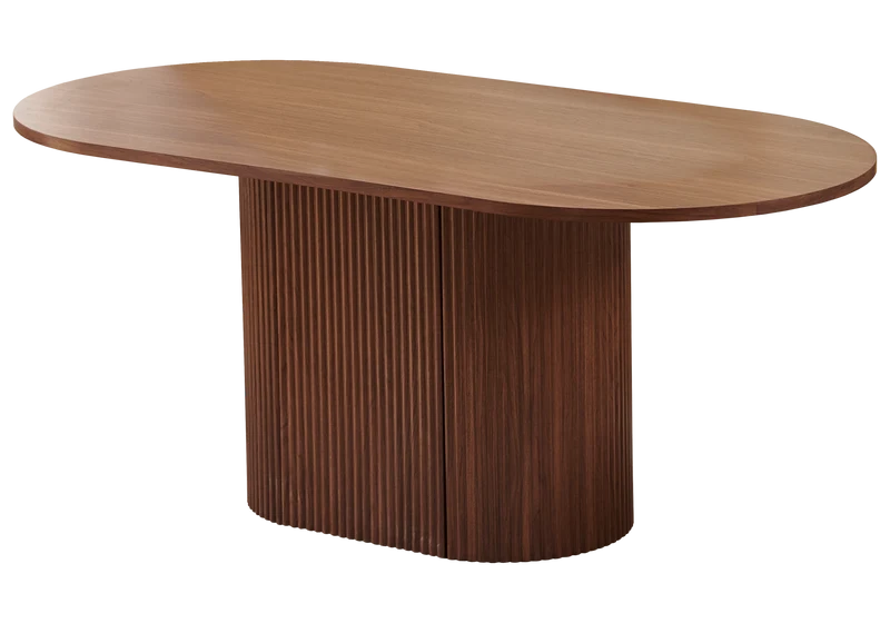 Ensemble table noyer et 4 chaises Japandi - Akira