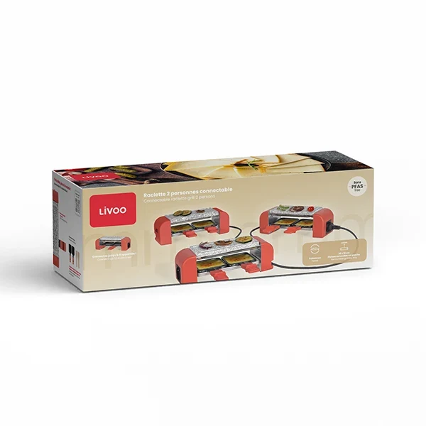 Appareil à raclette 2 personnes connectable 450 W Livoo