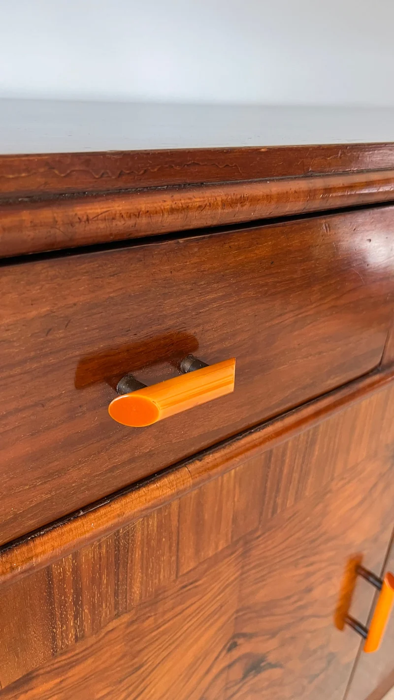 1930s Art Deco Burr Walnut Sideboard