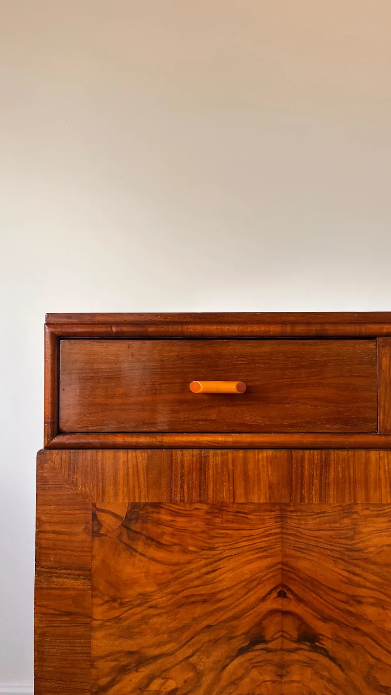 1930s Art Deco Burr Walnut Sideboard