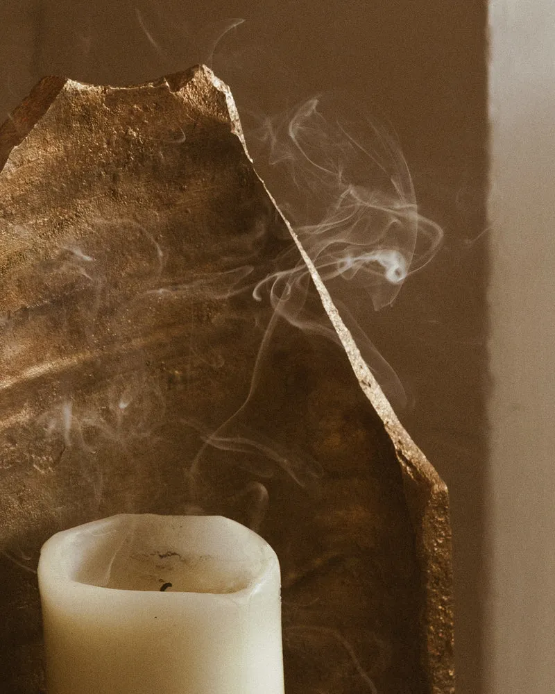 Solid Bronze Candle Holder