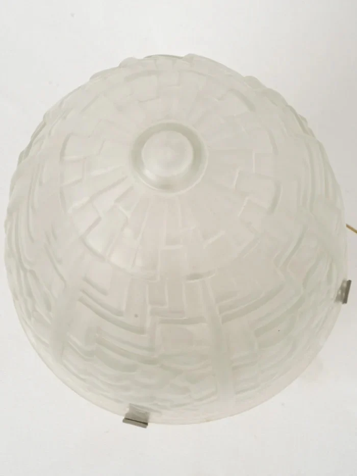 French Art Deco Frosted Glass Lamp