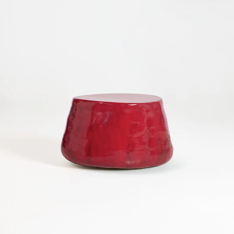Artisanal Ceramic Coffee Table in green