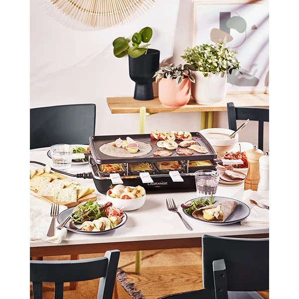 Appareil à raclette Elément gris noir 1200 W Lagrange