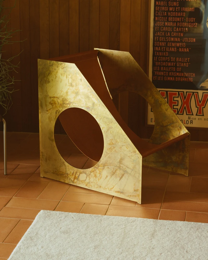 Brass Hublot Chair - Leather
