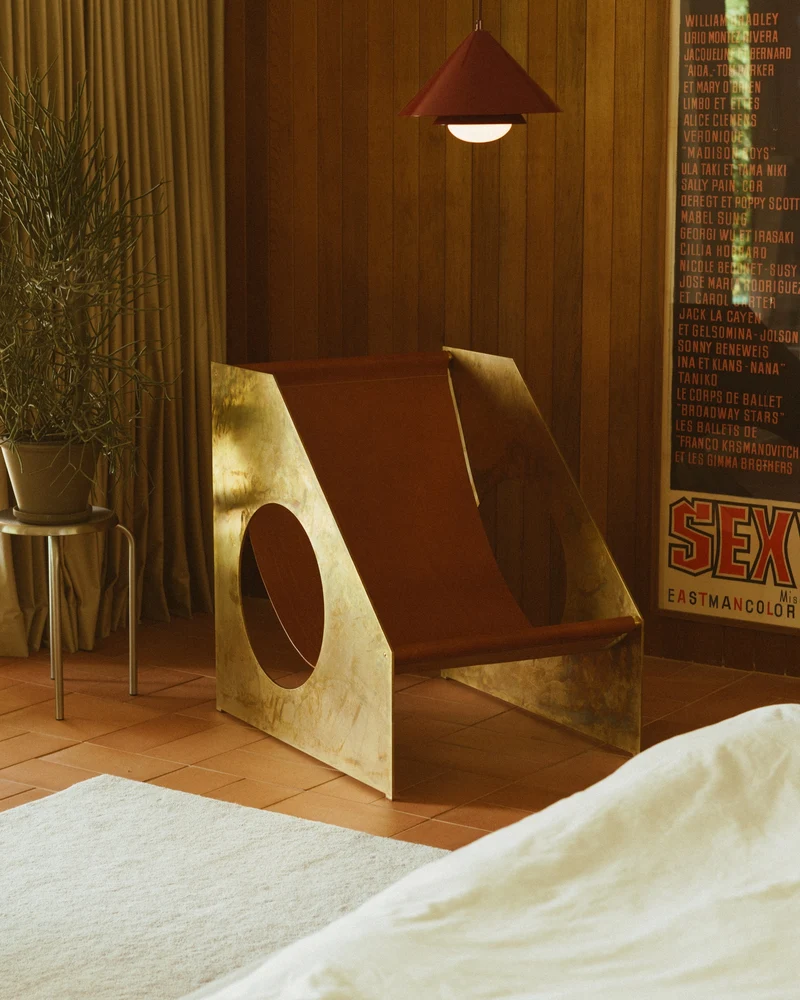 Brass Hublot Chair - Leather