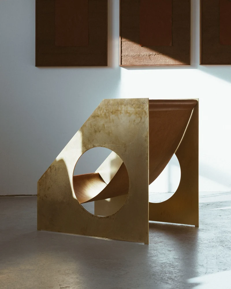 Brass Hublot Chair - Leather