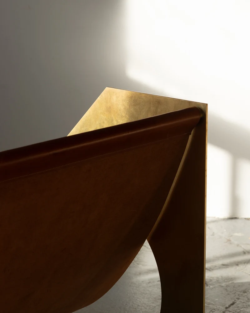 Brass Hublot Chair - Leather
