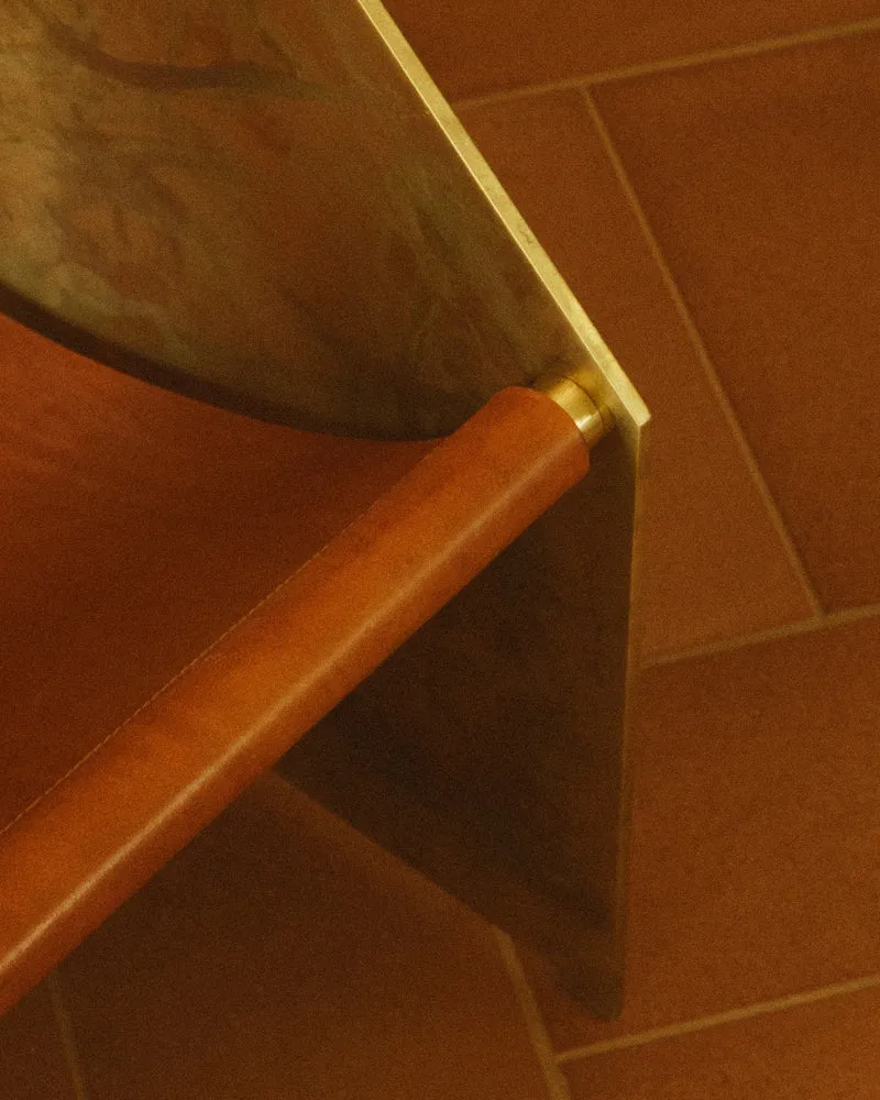 Brass Hublot Chair - Leather