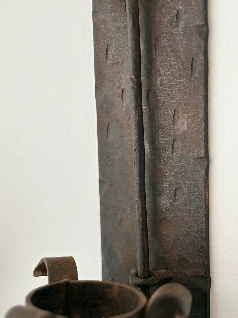Pair of Hand-Forged Wall Candleholders, Trás-os-Montes, Portugal, c. 1900–1910