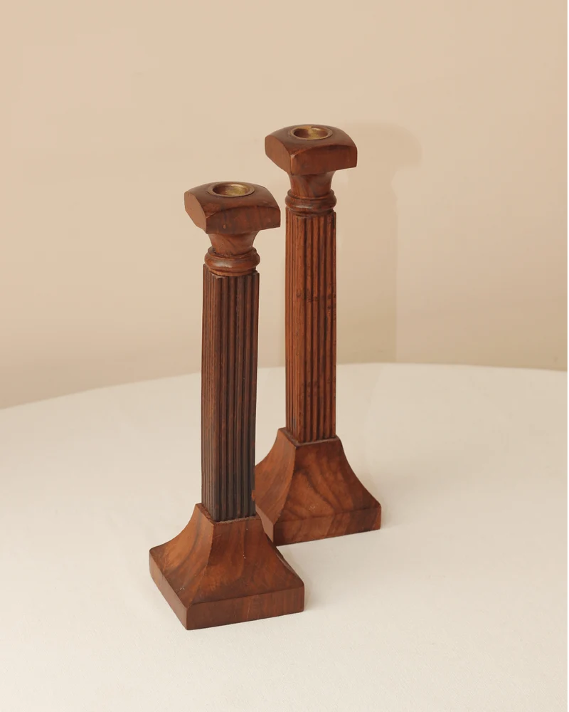 Wooden Candle Holders