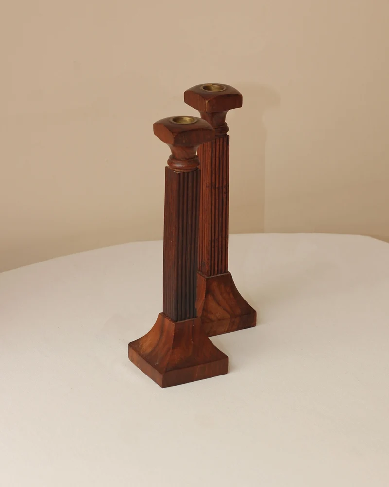Wooden Candle Holders