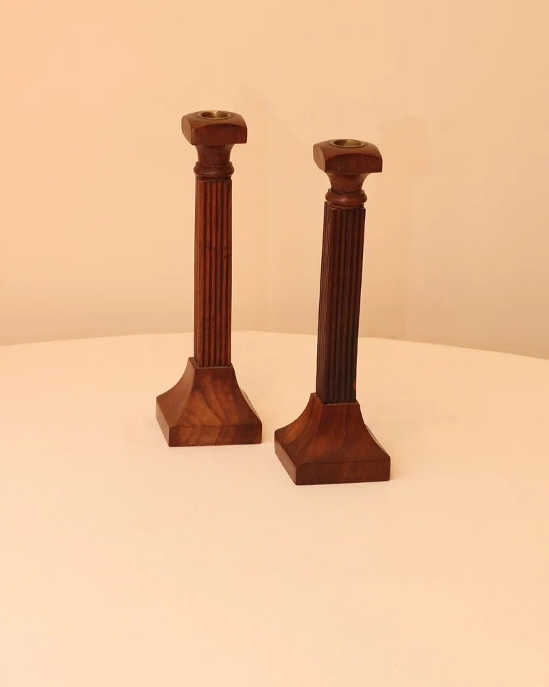 Wooden Candle Holders