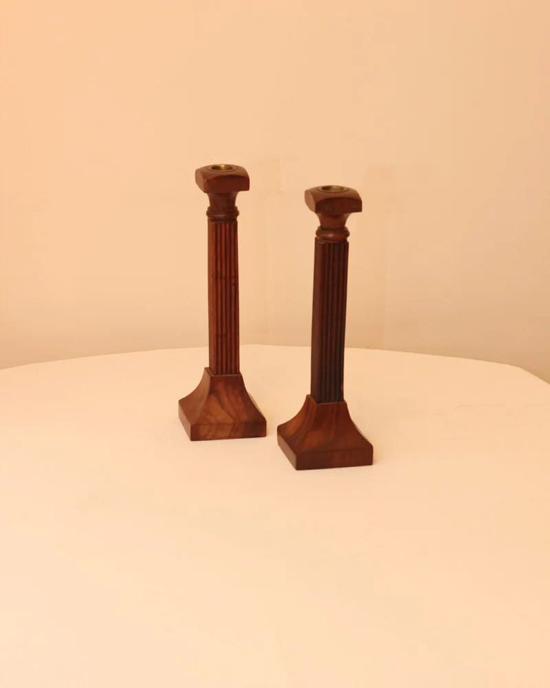 Wooden Candle Holders