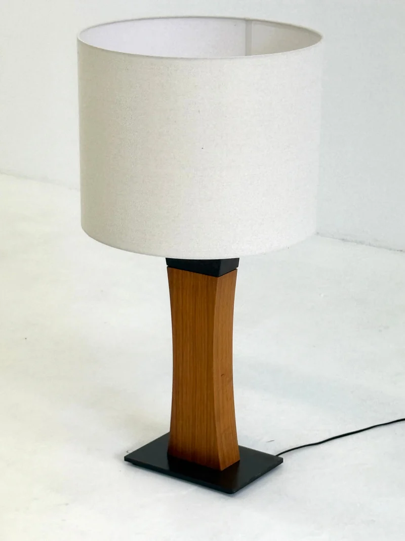 Italian Mid Century Teak Table Lamp