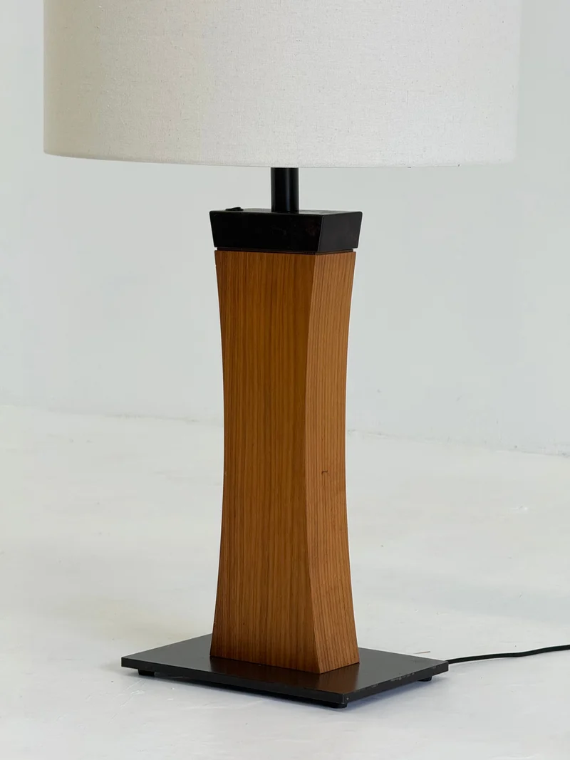 Italian Mid Century Teak Table Lamp
