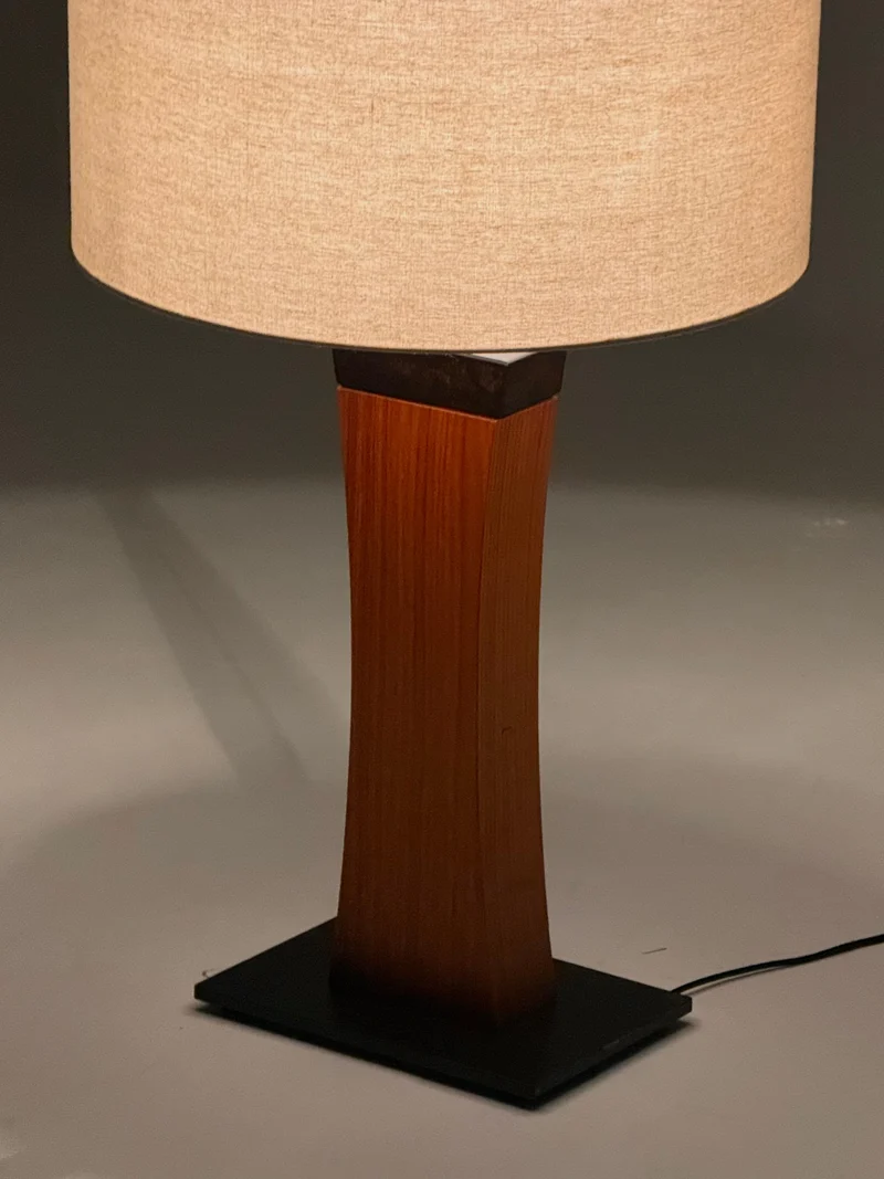 Italian Mid Century Teak Table Lamp