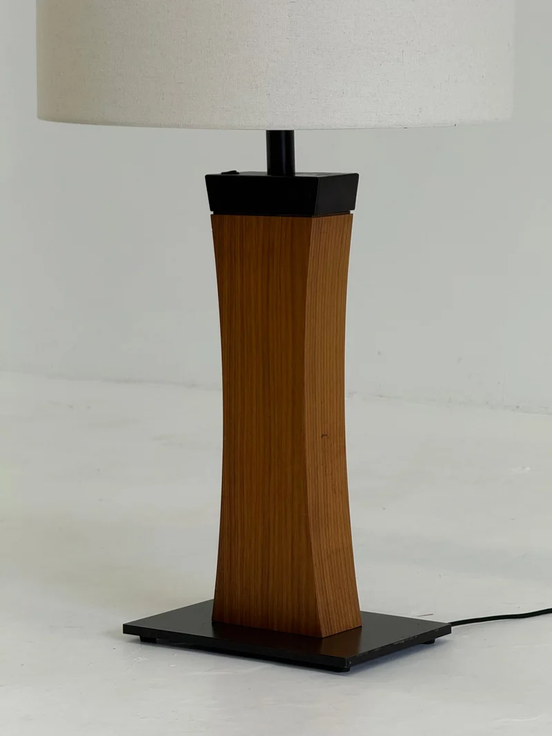 Italian Mid Century Teak Table Lamp