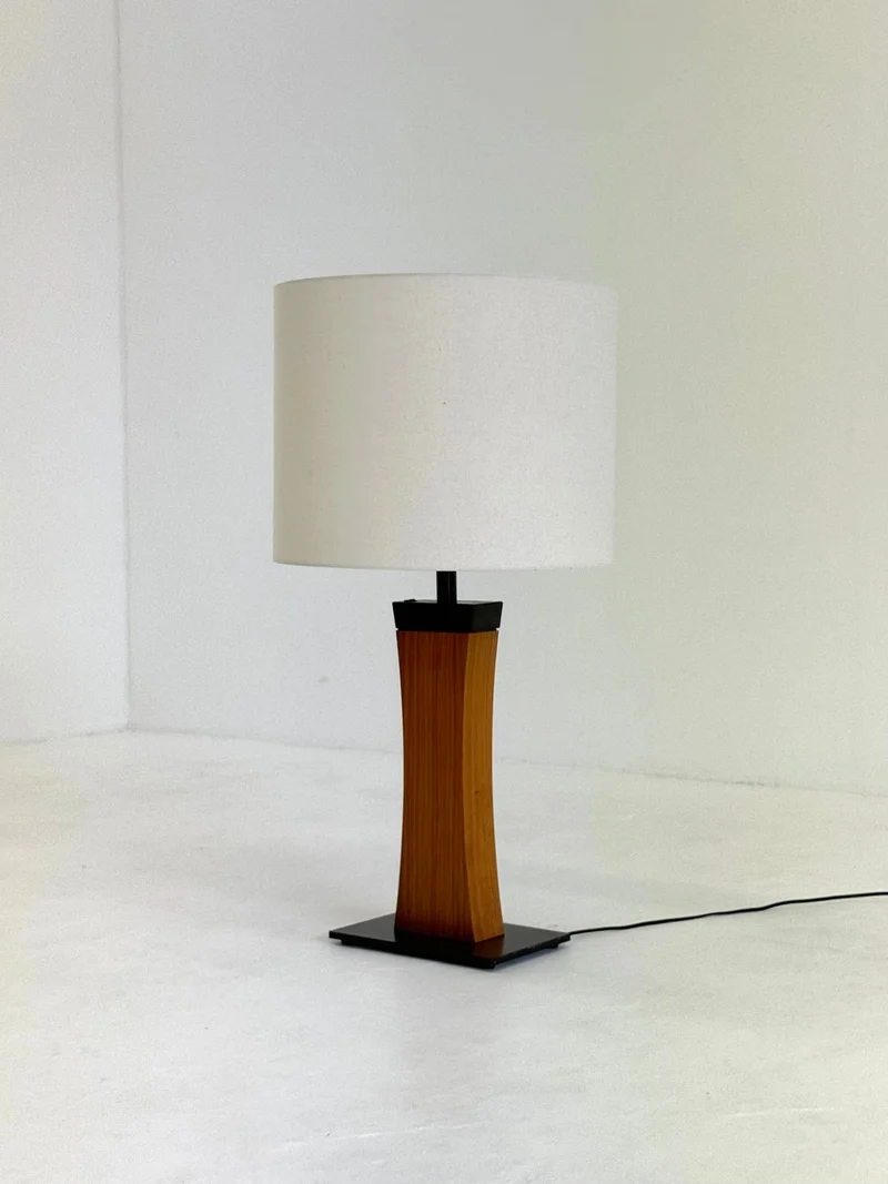 Italian Mid Century Teak Table Lamp