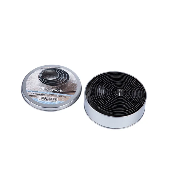 Boîte de 14 découpoirs ronds lisses en inox 2 à 11 cm Mathon