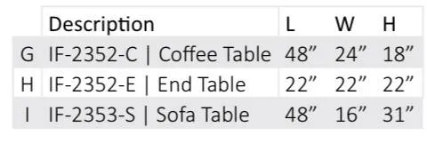 3-Piece Coffee Table Set – IF-2352