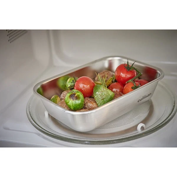 Boîte de conservation rectangulaire en inox 1100 ml compatible micro-ondes Cuitisan