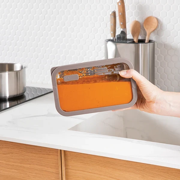 Boîte de conservation rectangulaire en inox avec couvercle en verre 1 L compatible micro-ondes Mathon