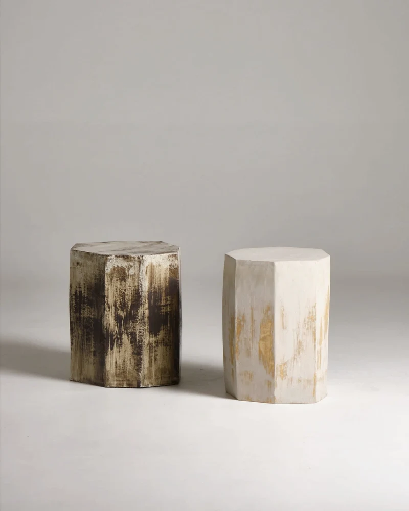 Ceramic Side Table (geometric)